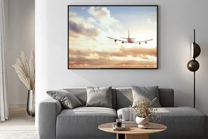 Plakat: Samolot nad chmurami