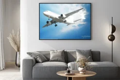 Plakat: Samolot pasażerski w przestworzach