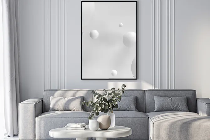 Plakat: Scene with geometrical forms for showcase or cosmetic product