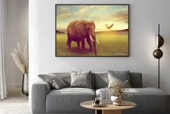 Plakat: Sceneria tym słoń afryki