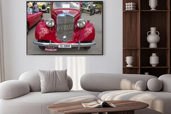 Plakat: Schwaegalp - 27 czerwca: mercedes benz 170 v samochód na 7 międzynarodowego