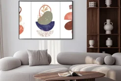 Plakat: Set of digital art illustrations, contemporary minimalist abstract