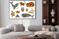 Plakat: Set of isolated celestial animals