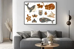 Plakat: Set of isolated celestial animals