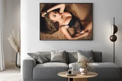 Plakat: Sexy dziewczyna w czarnej bielizny