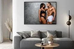 Plakat: Sexy para w bieliźnie