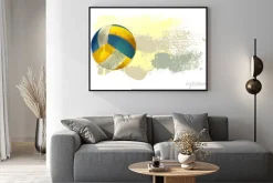 Plakat: Siatkówka banner wszystkie elementy są w oddzielnych warstwach