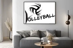 Plakat: Siatkówka grunge smugi