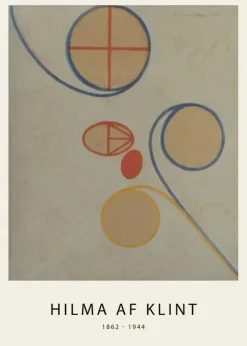 Plakat: Siedmioramienna gwiazda abstrakcja hilma af klint