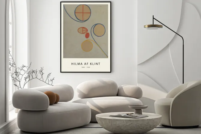 Plakat: Siedmioramienna gwiazda abstrakcja hilma af klint