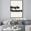 Plakat: Simple pleasures. vector poster with inscription. creative artwork.