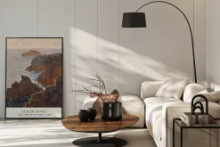 Plakat: Skały na belle-île i wybrzeże w port-domois reprodukcja claude