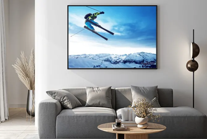 Plakat: Skoki narciarz