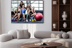 Plakat: Smiling fitness klasy stanowiące razem