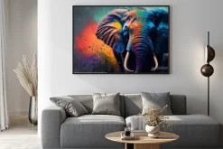 Plakat: Słoń w kolorach