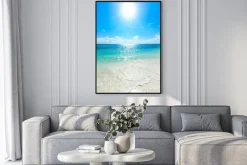 Plakat: Słońce nad krystalicznym morzem