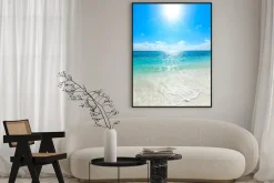 Plakat: Słońce nad krystalicznym morzem