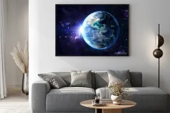 Plakat: Słońce za planetą ziemią