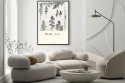 Plakat: Sosny reprodukcja autorstwa hokusai