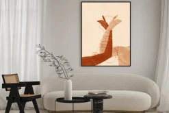 Plakat: Splecione dłonie ilustracja w stylu boho