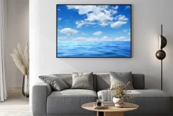 Plakat: Spokojna woda i błękitne niebo