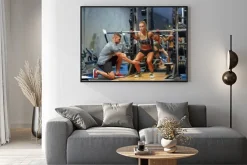 Plakat: Sport, fitness, pracy zespołowej, kulturystyka i ludzie koncepcja