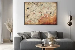 Plakat: Stara mapa nawigacyjna