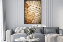 Plakat: Stare arkusze z nutami