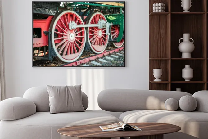 Plakat: Stare lokomotywy parowe z 20 wieku