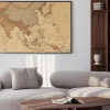 Plakat: Starożytna mapa geograficzna azji z nazwami krajów