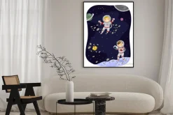 Plakat: Stickman kids outer space zdjęcie