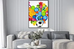 Plakat: Streszczenie kolorowe tło fala magia