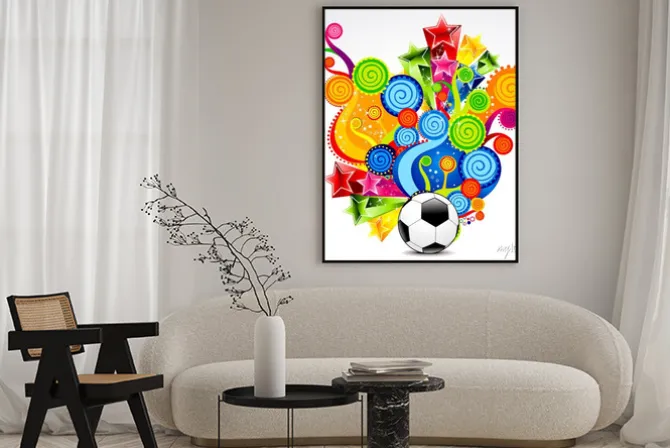 Plakat: Streszczenie kolorowe tło fala magia