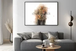 Plakat: Streszczenie saksofon na pierwszym planie. zamknij się, jazz