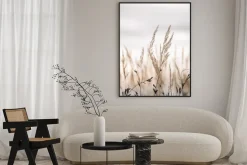 Plakat: Sucha trawa na łące krajobraz