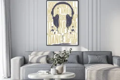 Plakat: Słuchawki malowane