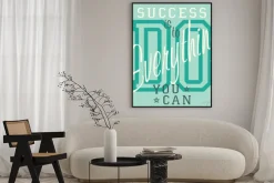 Plakat: Sukces jest zrobić wszystko, co możliwe - slogan typografii,