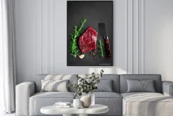 Plakat: Surowe steki wołowe