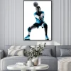 Plakat: Sylwetka człowieka siatkówka