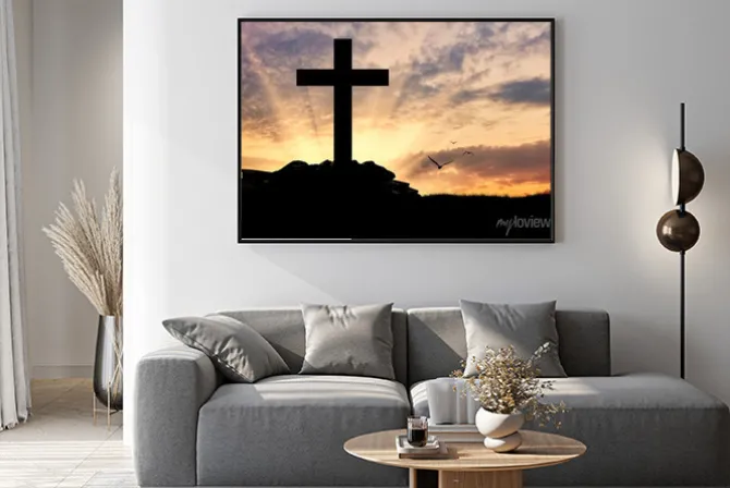 Plakat: Sylwetka krzyża