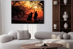 Plakat: Sylwetki dzieci masajów