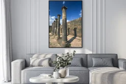 Plakat: Syria. bosra. pozostałości rzymskich łaźni - słupy bazaltowe.