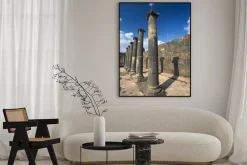 Plakat: Syria. bosra. pozostałości rzymskich łaźni - słupy bazaltowe.