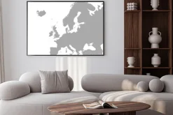 Plakat: Szczegółowa mapa europy