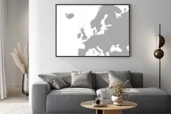 Plakat: Szczegółowa mapa europy