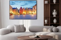 Plakat: Sztokholm - stortorget miejsce w gamla stan