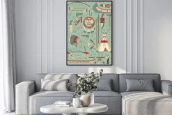 Plakat: Szwu z indiańskich atrybutów