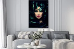 Plakat: Tajemnicza kobieta, portret. beautiful woman model zbliżenie