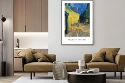 Plakat: Taras kawiarni w nocy sztuka vincenta van gogha