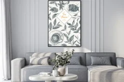 Plakat: Tea shop ilustracji wektorowych. konstrukcja wektora karty z